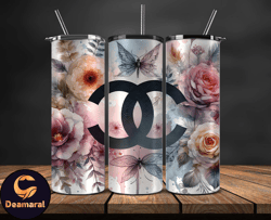 chanel  tumbler wrap, chanel tumbler png, chanel logo, luxury tumbler wraps, logo fashion  design 157