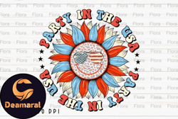 party in the usa smiley 4th of july png design 09