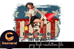 hotter than the 4th of july png cowgirl design 14