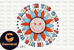 party in the usa smiley 4th of july png design 08