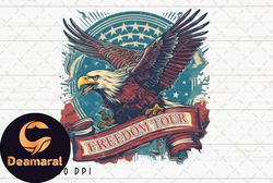 freedom tour eagle retro 4th of july png design 27