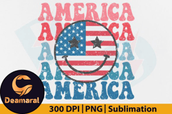 america, 4th of july png, smiley face design 31