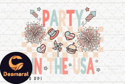 party in the usa retro 4th of july png design 04