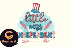 little miss independent 4th of july png design 20