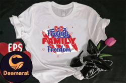 friends family freedom t-shirt design design 102