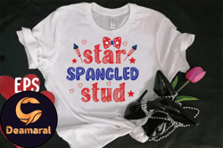 star spangled stud t-shirt design design 105