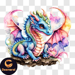 whimsical dragon artwork png design 242