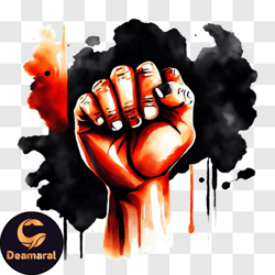 colorful clenched fist artwork png design 260