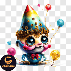 playful clown cartoon artwork png design 267