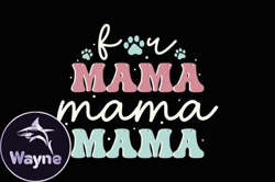 fur mama retro mothers day svg mom dog design02