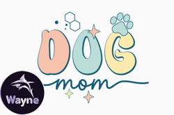 dog mom svg quotes retro  designdesign10