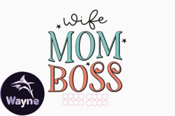 retro mothers day quote svg wife mom design16