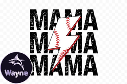 baseball mama stacked png design206