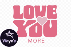 retro love you more svg design209