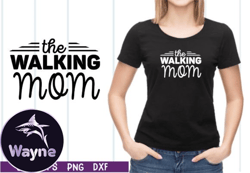 the walking mom svg design 26