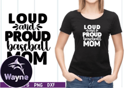 loud and proud baseball mom svg design 43