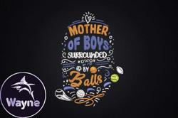 mother of boys surrounded by balls design 60