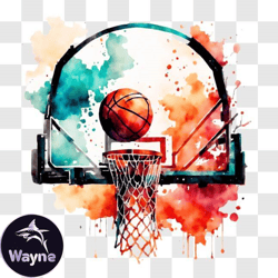 Abstract Basketball Art PNG Design 56