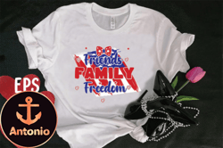 friends family freedom t-shirt design design 102