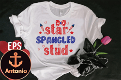 star spangled stud t-shirt design design 105