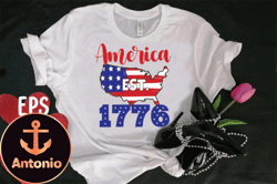 america est. 1776 t-shirt design design 114