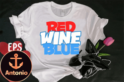 red wine blue t-shirt design design 08