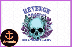 revenge is beneath me vintage skull design 131