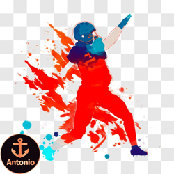 energetic football player ready to play png design 287