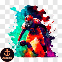 dynamic football player running with the ball png design 309