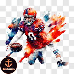colorful football player image for sports promotion png design 323