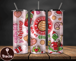 grinchmas christmas 3d inflated puffy tumbler wrap png, christmas 3d tumbler wrap, grinchmas tumbler png 115