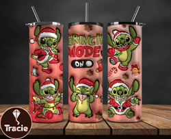 grinchmas christmas 3d inflated puffy tumbler wrap png, christmas 3d tumbler wrap, grinchmas tumbler png 120