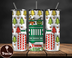 grinchmas christmas 3d inflated puffy tumbler wrap png, christmas 3d tumbler wrap, grinchmas tumbler png 133