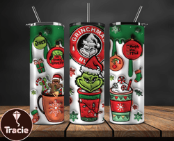 grinchmas christmas 3d inflated puffy tumbler wrap png, christmas 3d tumbler wrap, grinchmas tumbler png 139