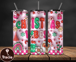 grinchmas christmas 3d inflated puffy tumbler wrap png, christmas 3d tumbler wrap, grinchmas tumbler png 144