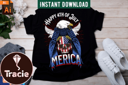 eagle skull happy 4th of july merica design 90