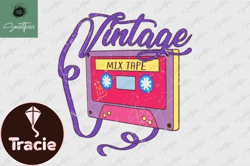 vintage mixtape cassette retro png design 24