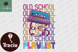 old school playlist cassette retro png design 25