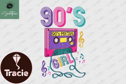 90s girl retro vintage old cassette png design 31