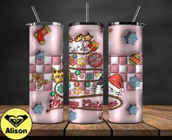 grinchmas christmas 3d inflated puffy tumbler wrap png, christmas 3d tumbler wrap, grinchmas tumbler png 75