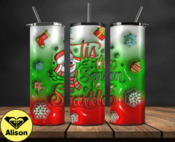 grinchmas christmas 3d inflated puffy tumbler wrap png, christmas 3d tumbler wrap, grinchmas tumbler png 77