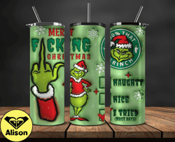 grinchmas christmas 3d inflated puffy tumbler wrap png, christmas 3d tumbler wrap, grinchmas tumbler png 78