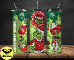 grinchmas christmas 3d inflated puffy tumbler wrap png, christmas 3d tumbler wrap, grinchmas tumbler png 79