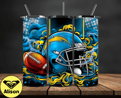 los angeles chargers tumbler wraps, ,nfl teams, nfl sports, nfl design png, design by alison 18