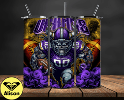 minnesota vikings tumbler wrap, football wraps, logo football png, logo nfl png, all football team png - 21