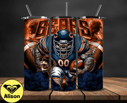 chicago bears tumbler wrap, football wraps, logo football png, logo nfl png, all football team png - 06