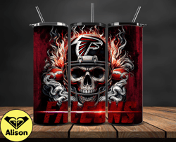 atlanta falcons tumbler wrap, logo tumbler wraps, nfl football teams png, sport team tumbler, logo nfl tumbler - 02