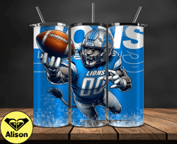 detroit lions nfl tumbler wraps, tumbler wrap png, football png, logo nfl team, tumbler design 11