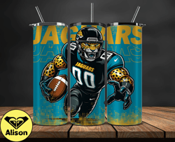 jacksonville jaguars nfl tumbler wraps, tumbler wrap png, football png, logo nfl team, tumbler design 15