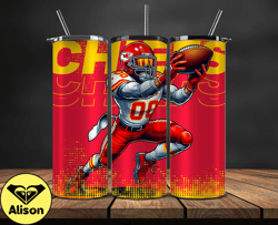 kansas city chiefs nfl tumbler wraps, tumbler wrap png, football png, logo nfl team, tumbler design 16